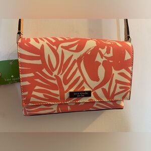 Kate Spade Pino and White Sally Grant Street Tropical Crossbody Purse